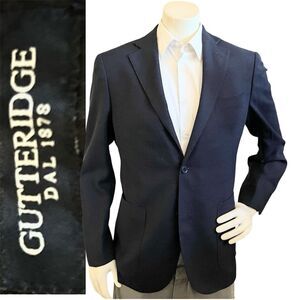 Gutteridge Dal 1878 Blazer Men 40R Hopsack Unlined Italian Wool Surgeons Cuff